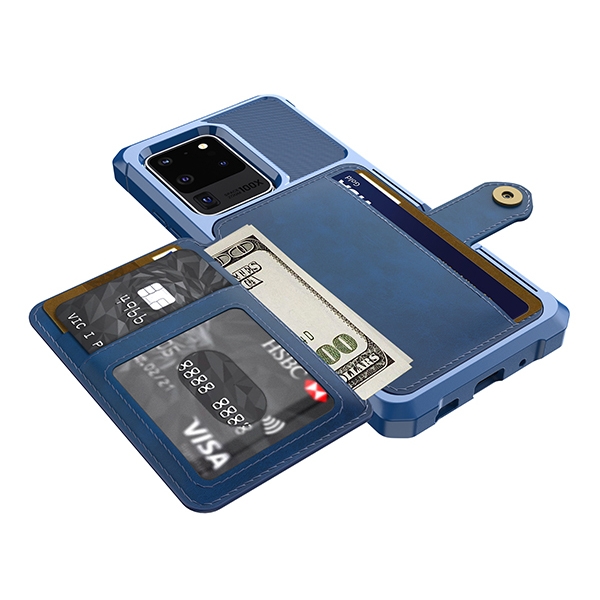 Galaxy S20 Deksel Armor Wallet Midnattsblå
