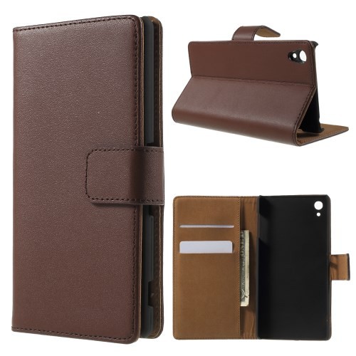 Lommebok Etui for Xperia Z3+ Genuine Brun