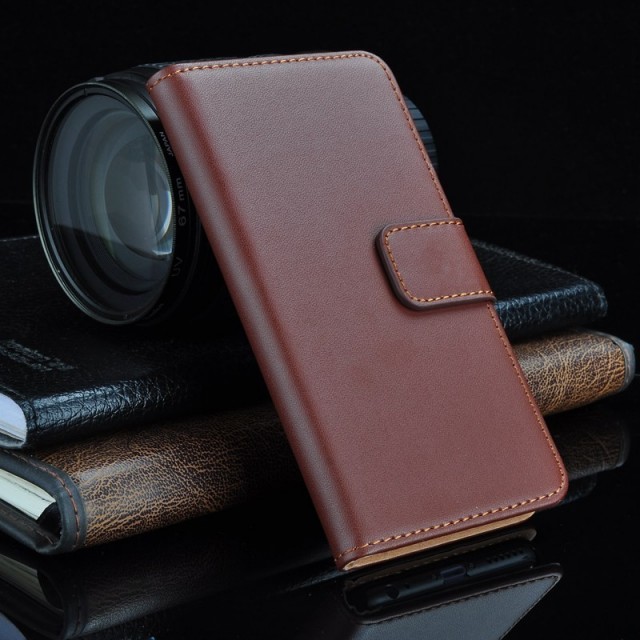 Lommebok Etui for iPhone 5/5s Genuine Brun