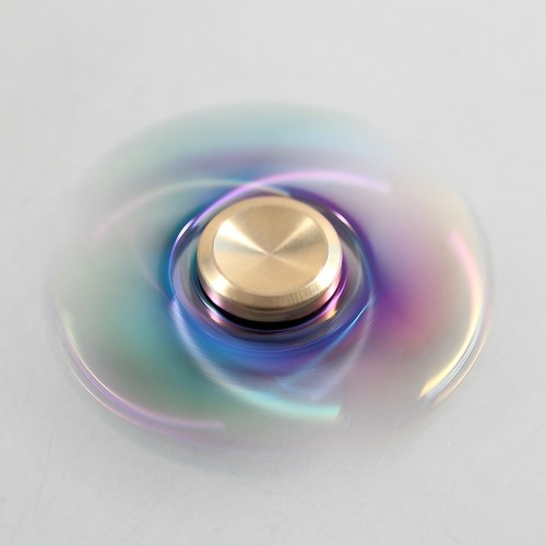 Fidget Spinner Collector Tri Rainbow Titanium