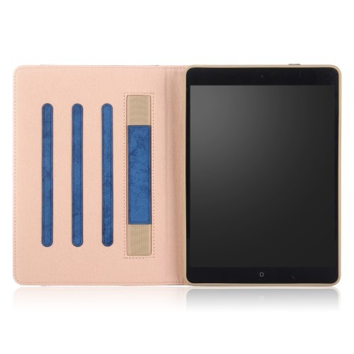 iPad 9.7 (2017/2018) Etui Vintage med stand - Blå