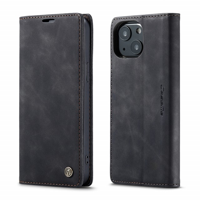 iPhone 13 6,1 Lommebok Etui Retro Lux Svart