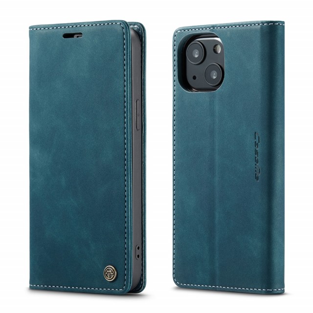 iPhone 13 6,1 Lommebok Etui Retro Lux Petroleumsblå