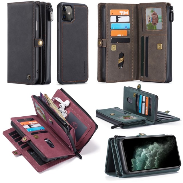 iPhone 12 Pro Max 6,7" 2i1 Lommebok Etui m/ 10 kortlommer
