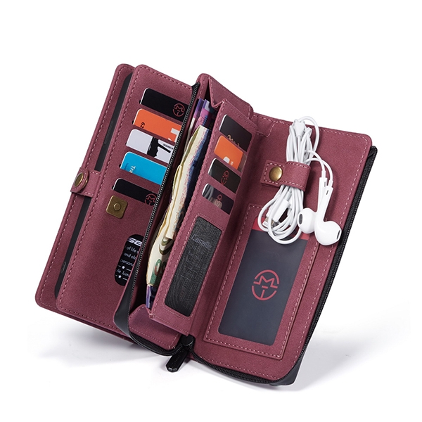 iPhone 12 Pro Max 6,7 2i1 Lommebok Etui m/ 10 kortlommer Rød