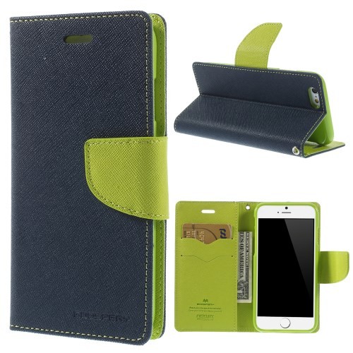 Etui m/kortlommer for iPhone 6/6s Mercury Mørk Blå