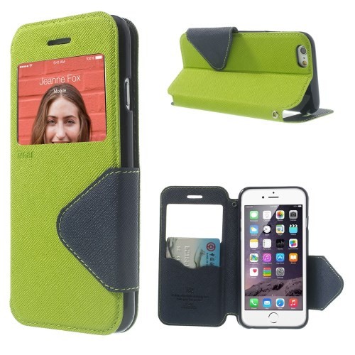 Etui for iPhone 6 Roar m/Skjermvindu Lime Grønn