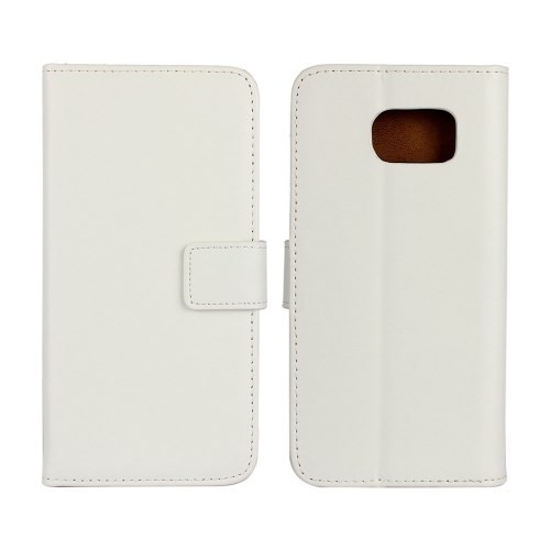 Lommebok Etui for Galaxy S6 Genuine Hvit