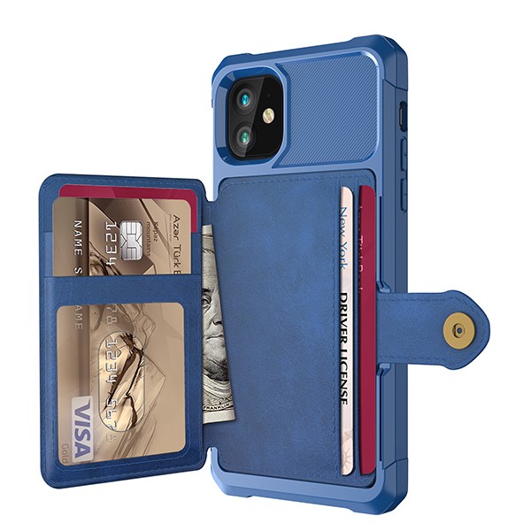 iPhone 12 Pro Max 6,7 Deksel Armor Wallet Midnattsblå