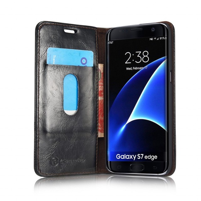 Galaxy S7 Edge Klassisk Etui m/1 kortlomme Svart