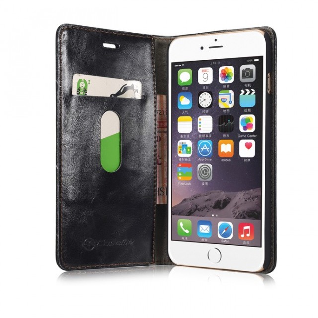 iPhone 6 Pluss/6s Pluss 5,5" Klassisk Etui m/1 kortlomme Svart