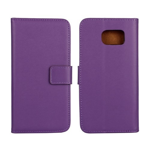 Lommebok Etui for Galaxy S6 Genuine Lilla