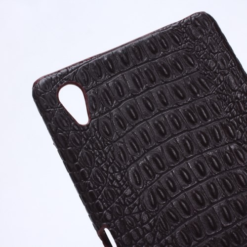Deksel Xperia Z3+ Croco Mørk Brun