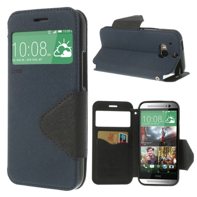 Slimbook Etui for HTC One (M8) Roar Mørk Blå