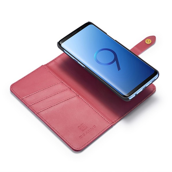 2i1 Etui m/3 kortlommer Lux Galaxy S9 Vinrød