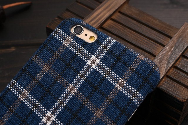 iPhone 6/6s 4,7" Deksel Tartan mønster Blå