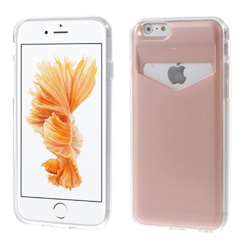 Deksel for iPhone 6/6s m/kortlomme Rosa