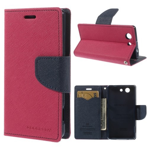 Lommebok Etui for Sony Xperia Z3 Compact Mercury Mørk Rosa