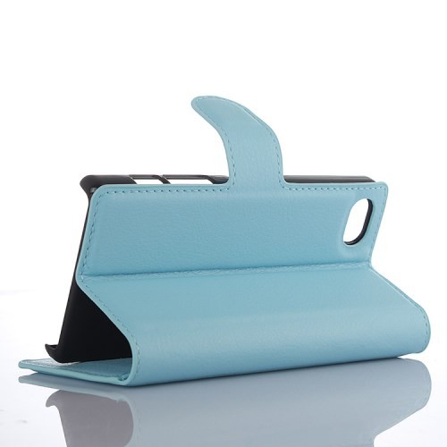 Lommebok Etui for Sony Xperia Z5 Compact Lychee Blå