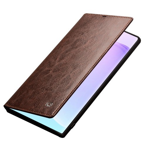 Galaxy Note 10 Slimbook Etui Lær m/kortlommer Brun