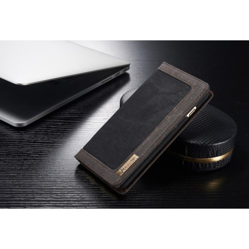 Lommebok Etui for iPhone 6/6s Canavas Svart