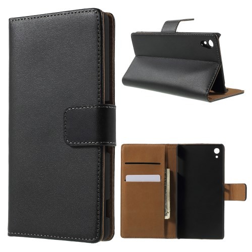 Lommebok Etui for Xperia Z3+ Genuine Svart