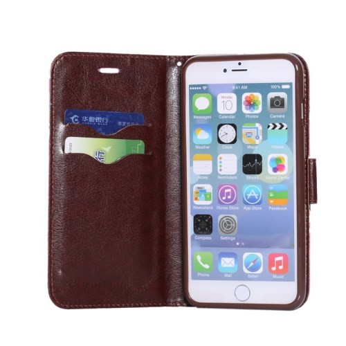 Etui for iPhone 6 Pluss Rose m/kortlommer