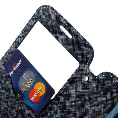 Etui for Galaxy S5 Mini Roar m/Skjermvindu Lys Blå