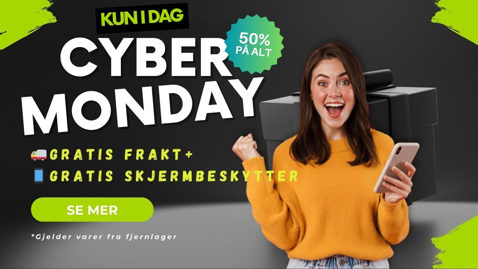 Gratis frakt + Skjermbeskytter ved bestilling