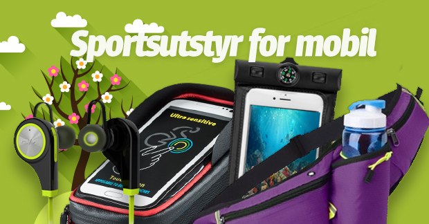 Sportstutstyr for mobil opp til 40%