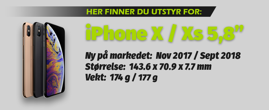 Utstyr for iphone x/xs
