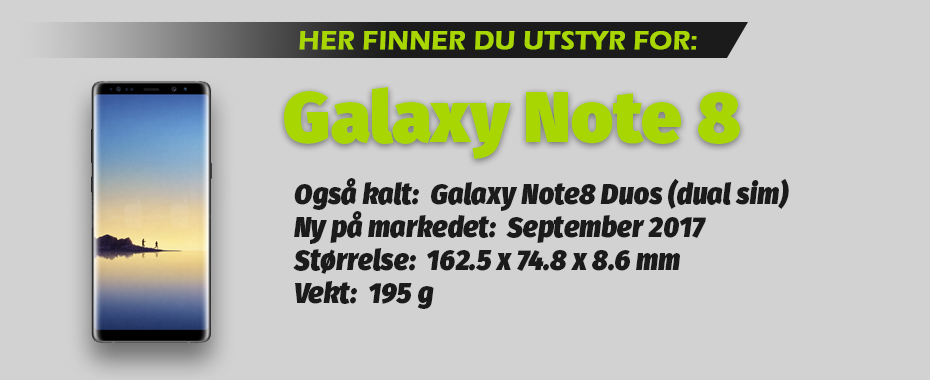 Mobilutstyr for Note 8