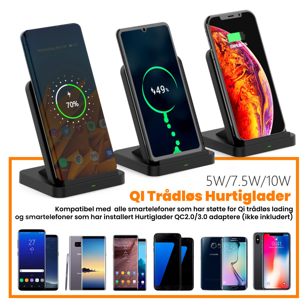 Qi trådløs lader